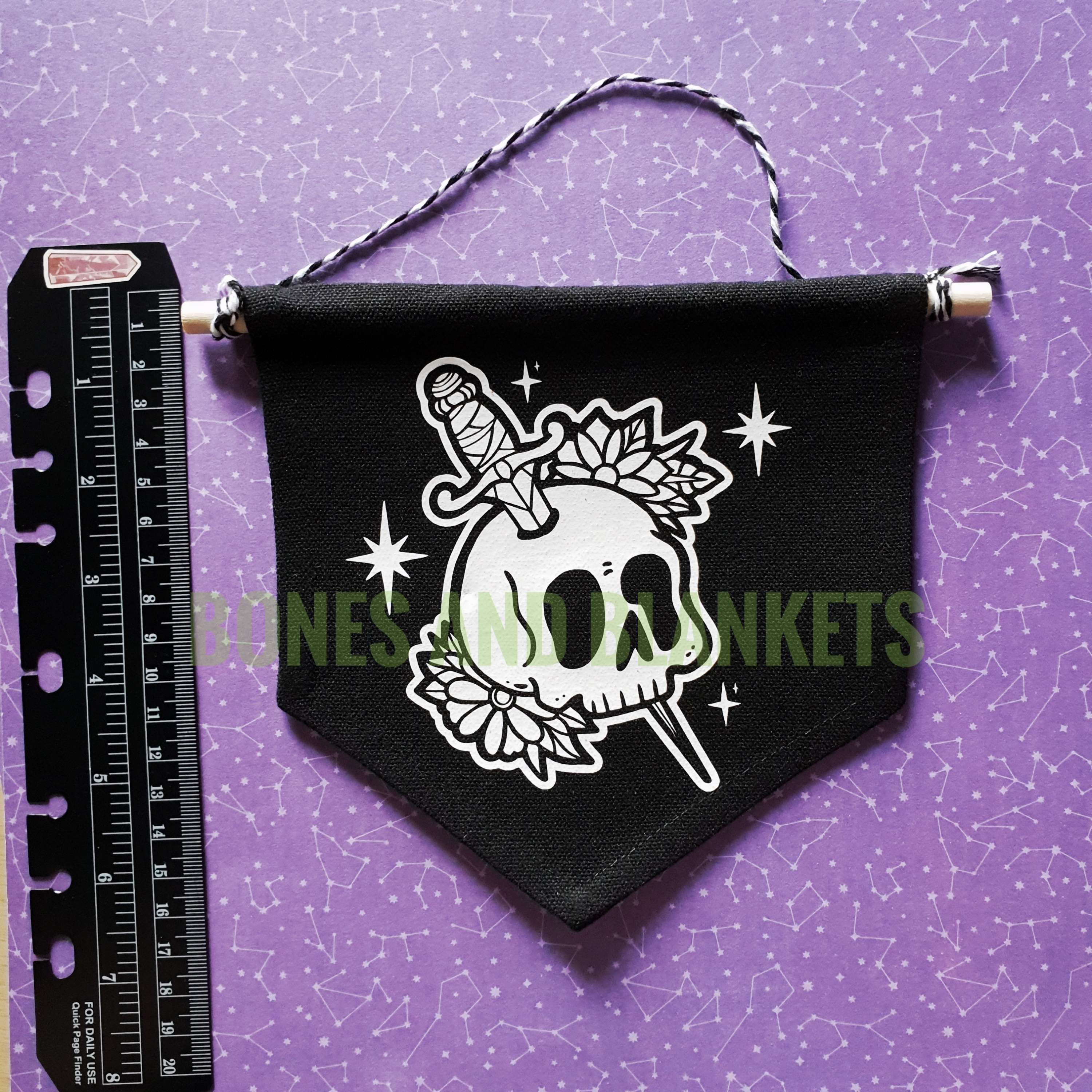 Skull and dagger Wall Hanging Banner