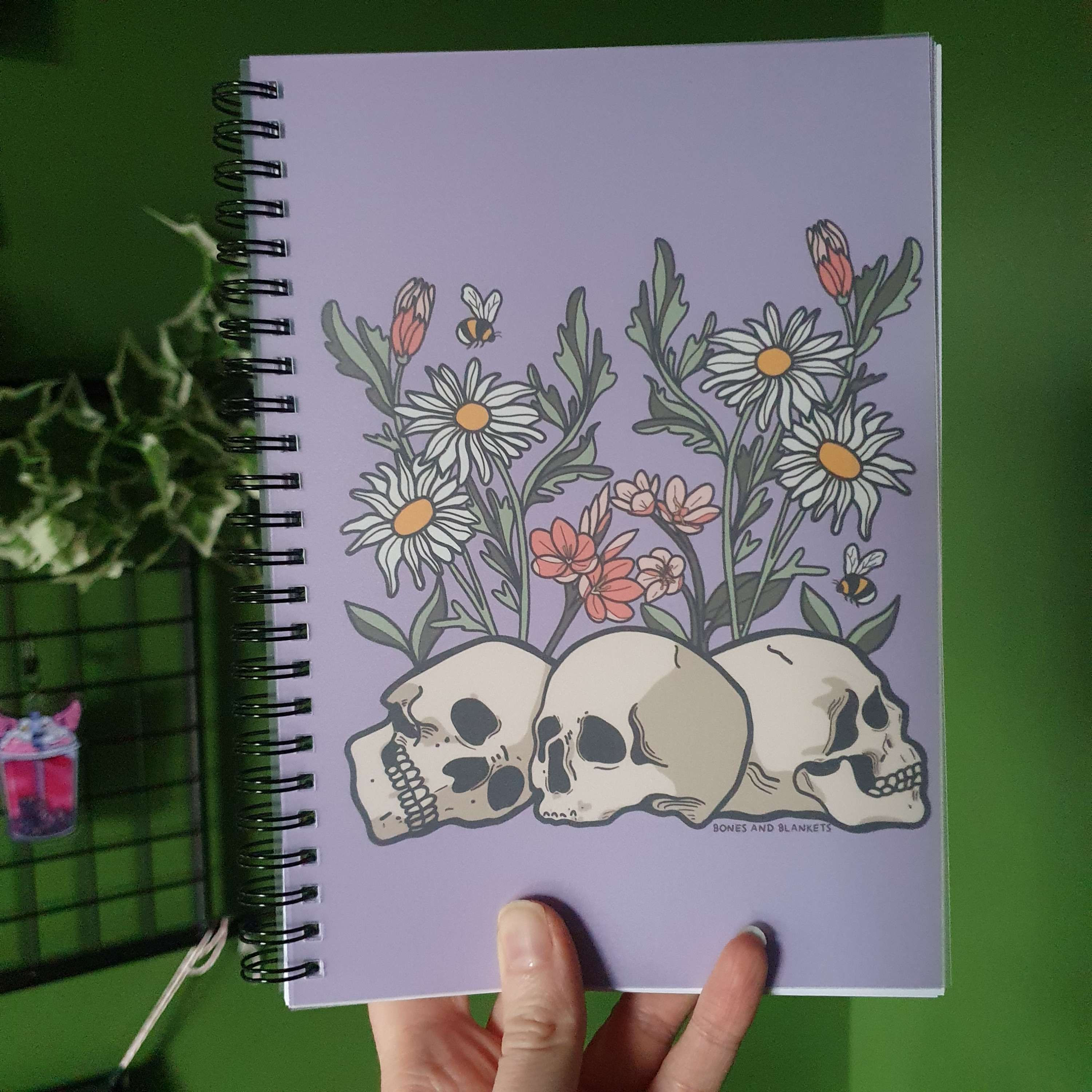 A5 skulls and flowers Notebook