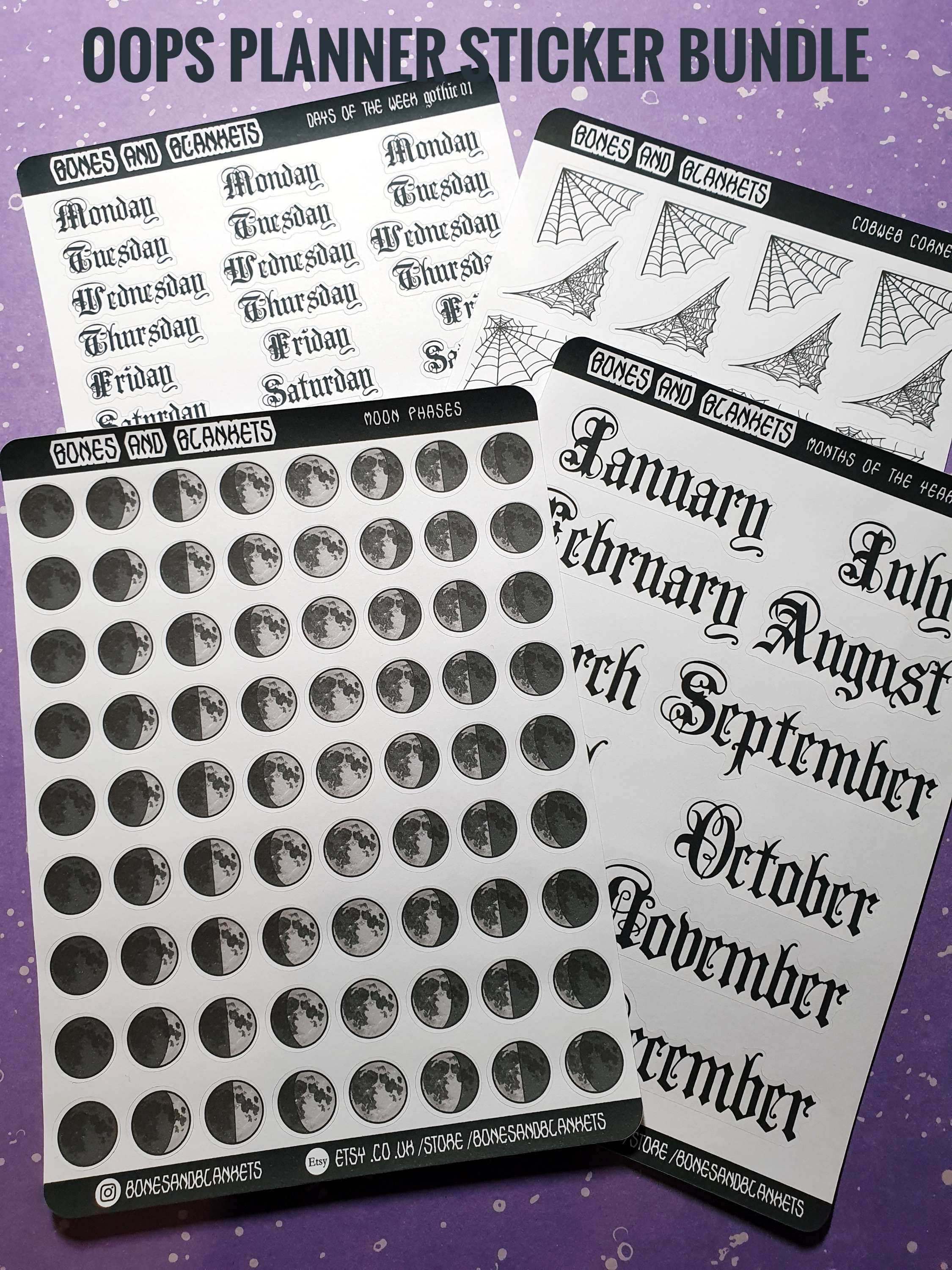 Oops Planner Sticker Sheet bundle