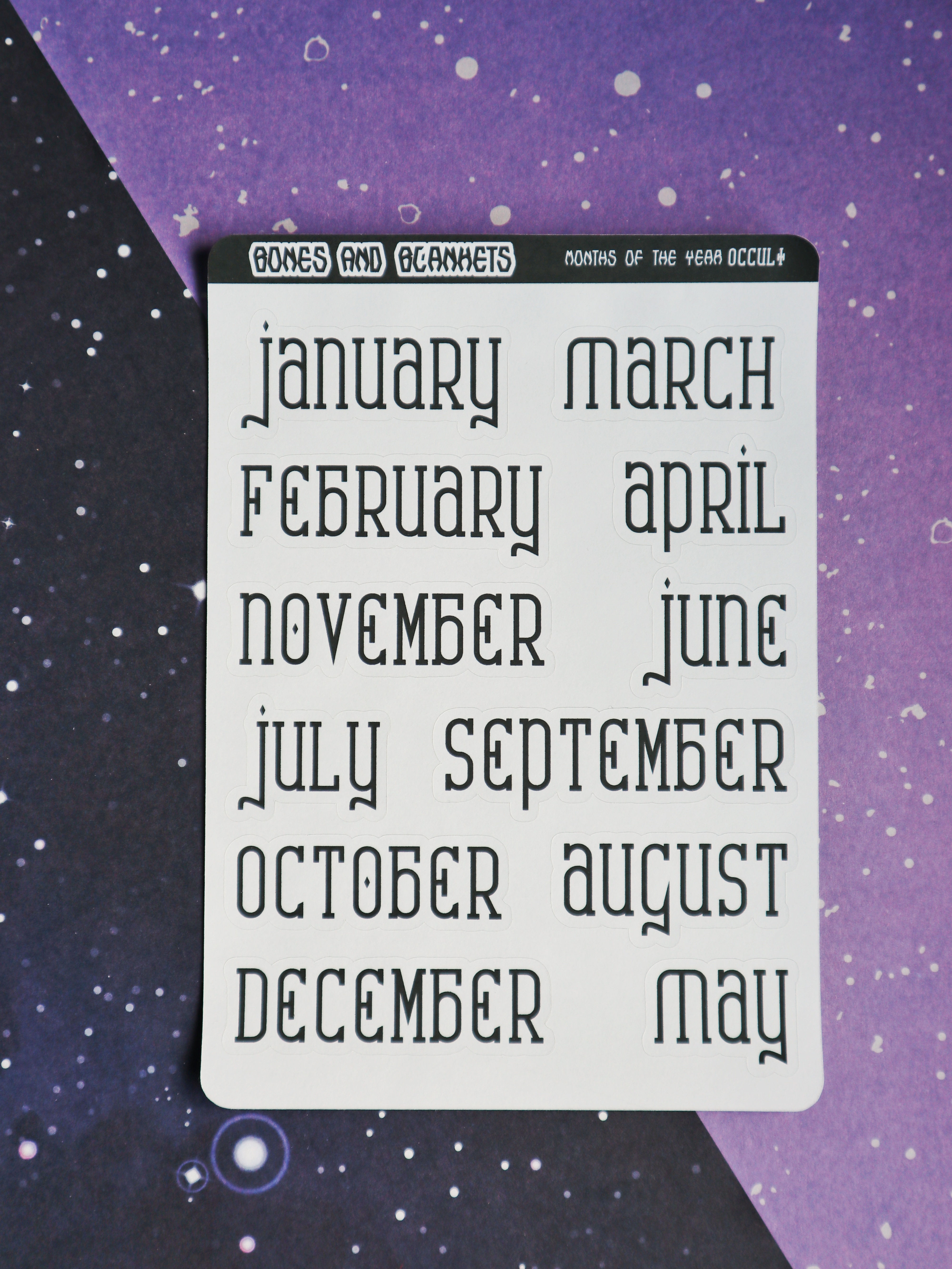 Occult Months of the year