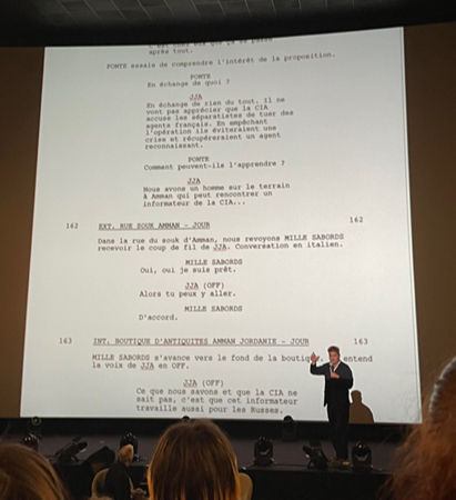 Photo prise par un élève durant la masterclasse de Thomas Bidegain