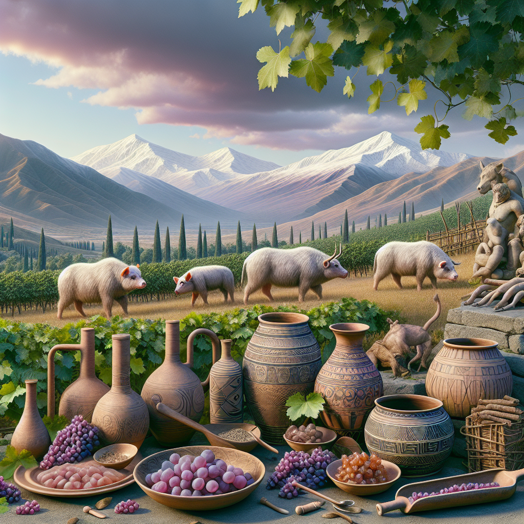 Image of ancient Georgian pottery