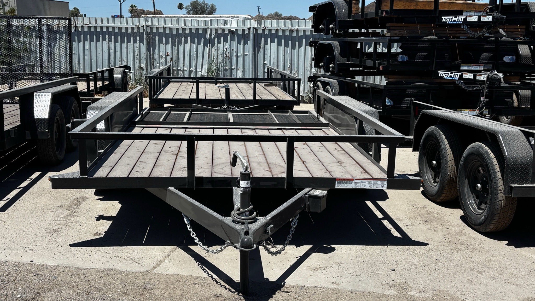8.5x14 BRAKES ON REAR TANDEM AXLE UTILITY TRAILER WITH GATE | #2024