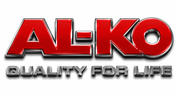 AL-KO logo representing trailer axles, suspension systems, brakes, hubs, bearings, and replacement trailer parts available at Deer Valley Trailer.