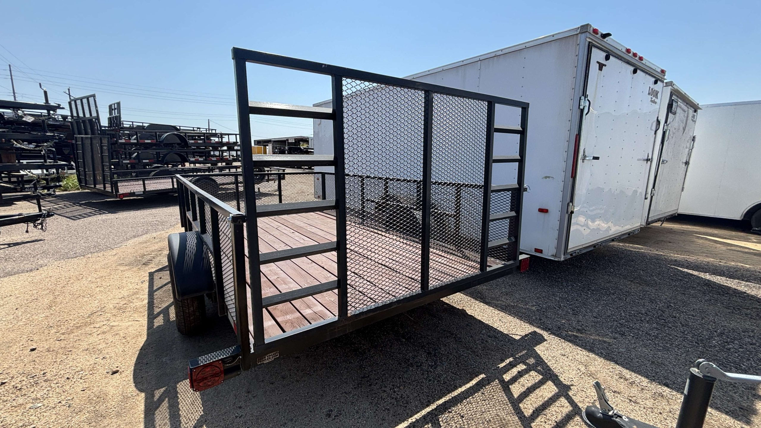 8.5x12x2 Mesh Sides Single Axle Utility Landscape Trailer - 7 SONS