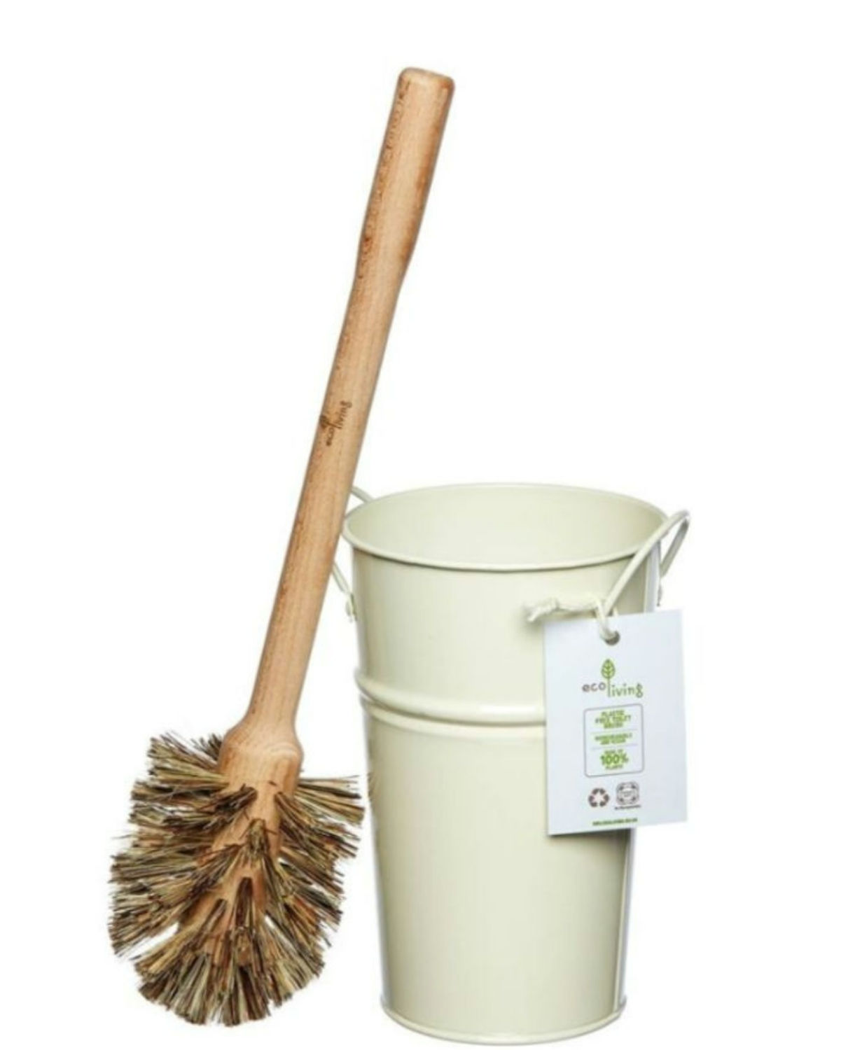 Plastic Free Large Toilet Brush & Holder