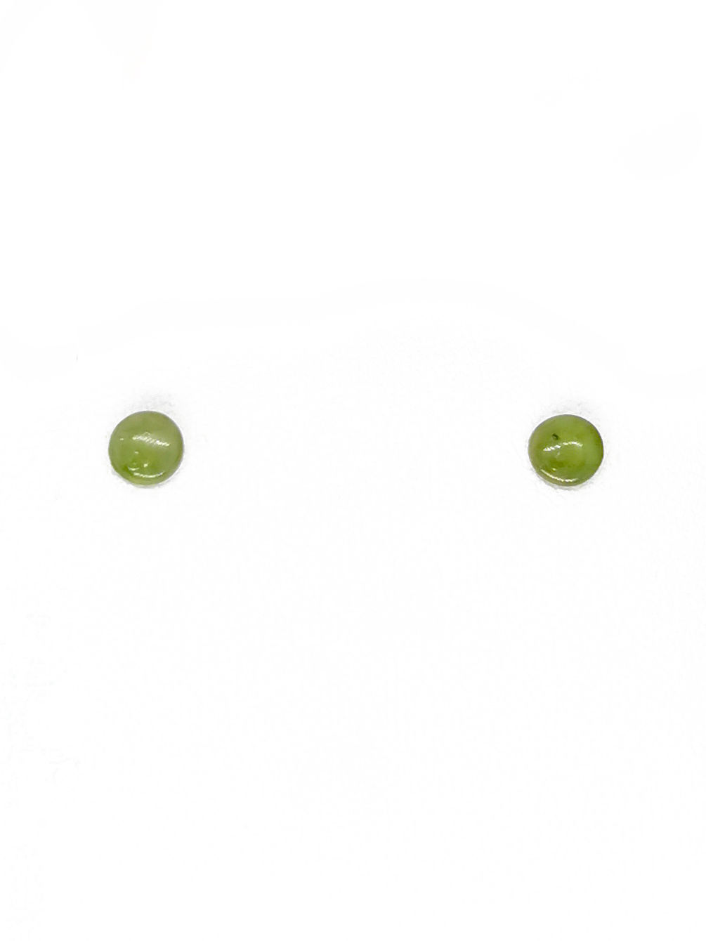 4mm Greenstone Sterling Silver Studs