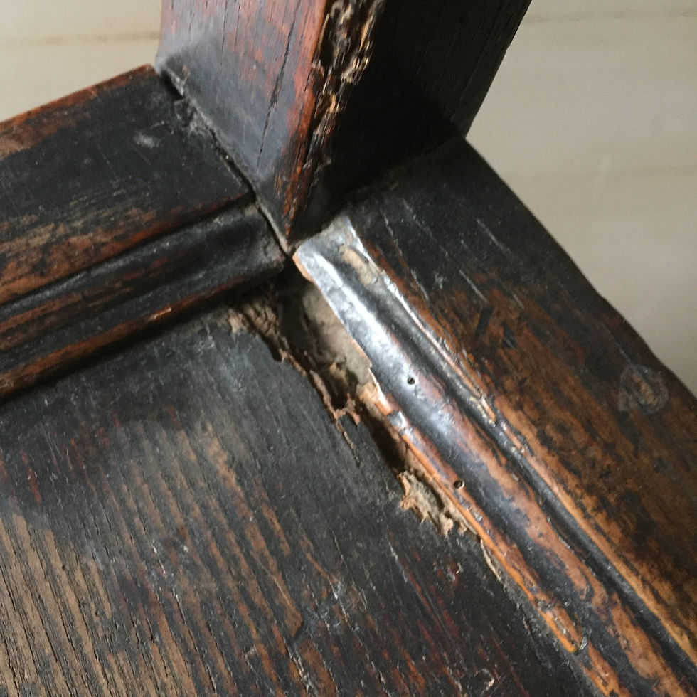 Thumbnail: 17TH CENTURY EARLY OAK BOBBIN CHAIR