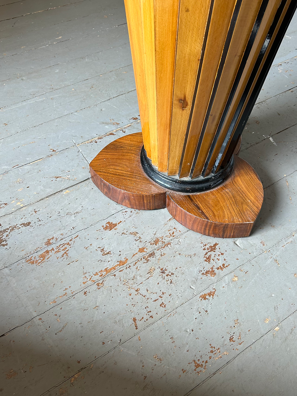 Thumbnail: 1930s MODERNIST WALNUT AND BEECH COLUMN STANDS