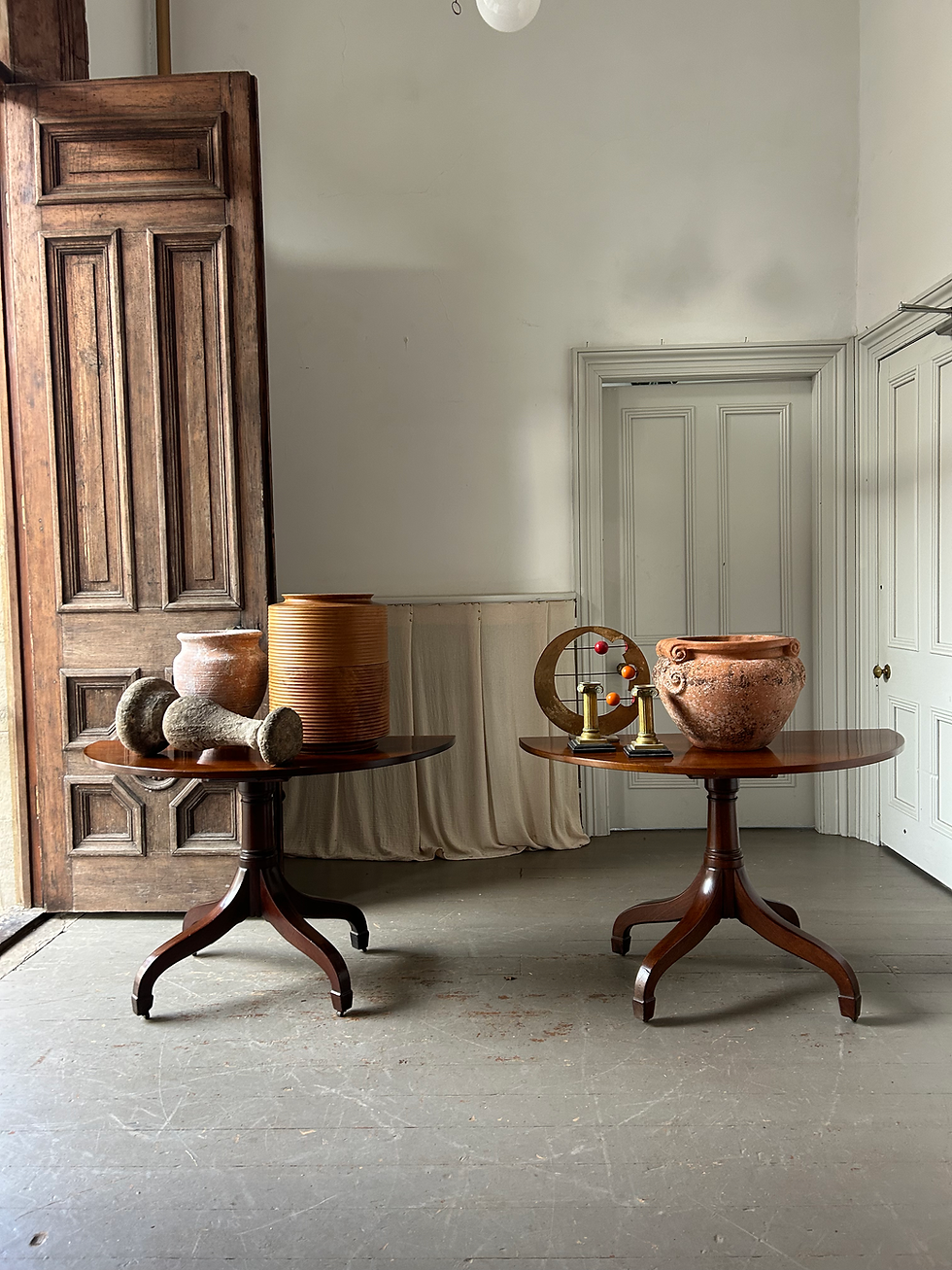 Thumbnail: HANDSOME PAIR OF 18TH CENTURY MAHOGANY CONSOLE TABLES
