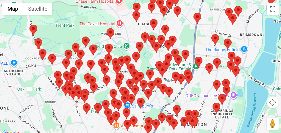 Post Block Map postbox location mapping and search engine