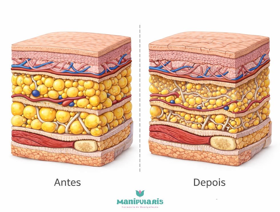 ozempic face com imagem do tecido adiposo antes e depois do emagrecimento