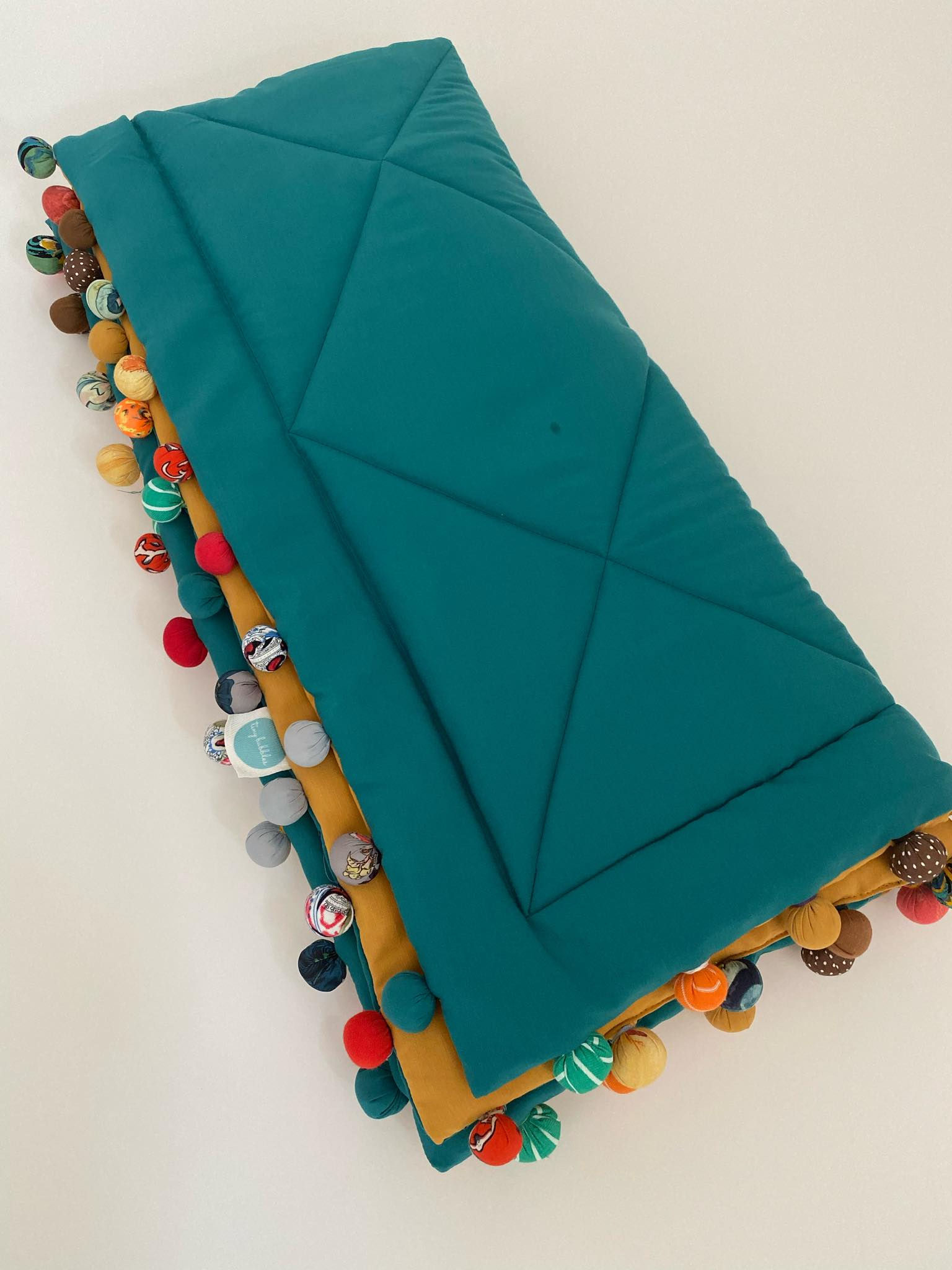 Pled musztardowo/zielony 70x140