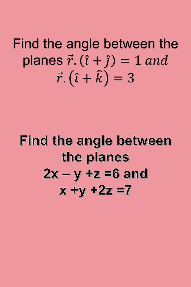 How to calculate angle between 2 planes