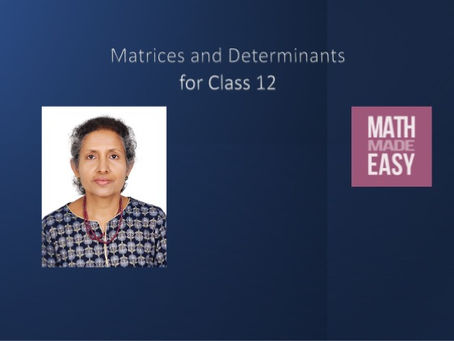 Matrices and Determinants for Class 12: Key Concepts and Shortcuts