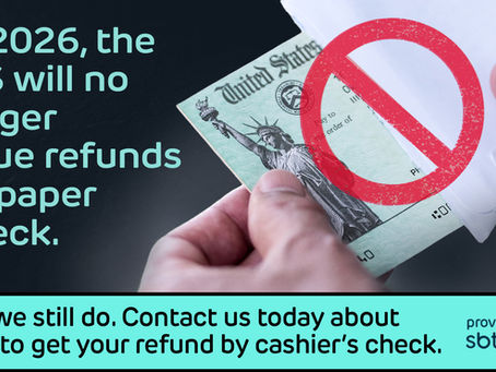 IRS Eliminates Mailed Checks