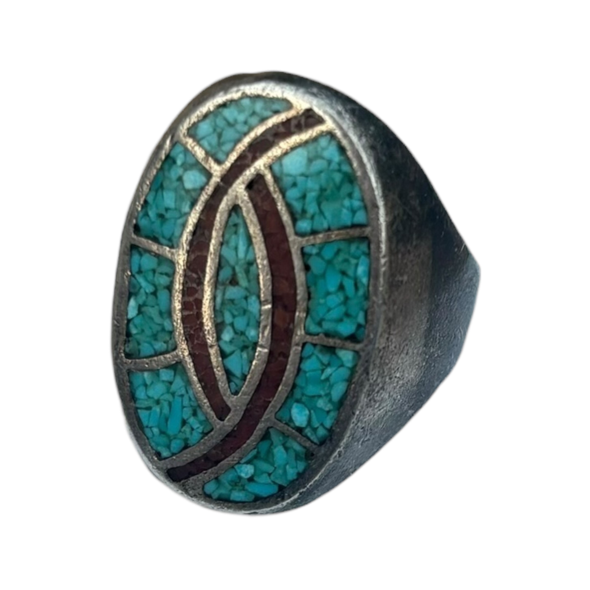 Crushed Turquoise Sterling Ring