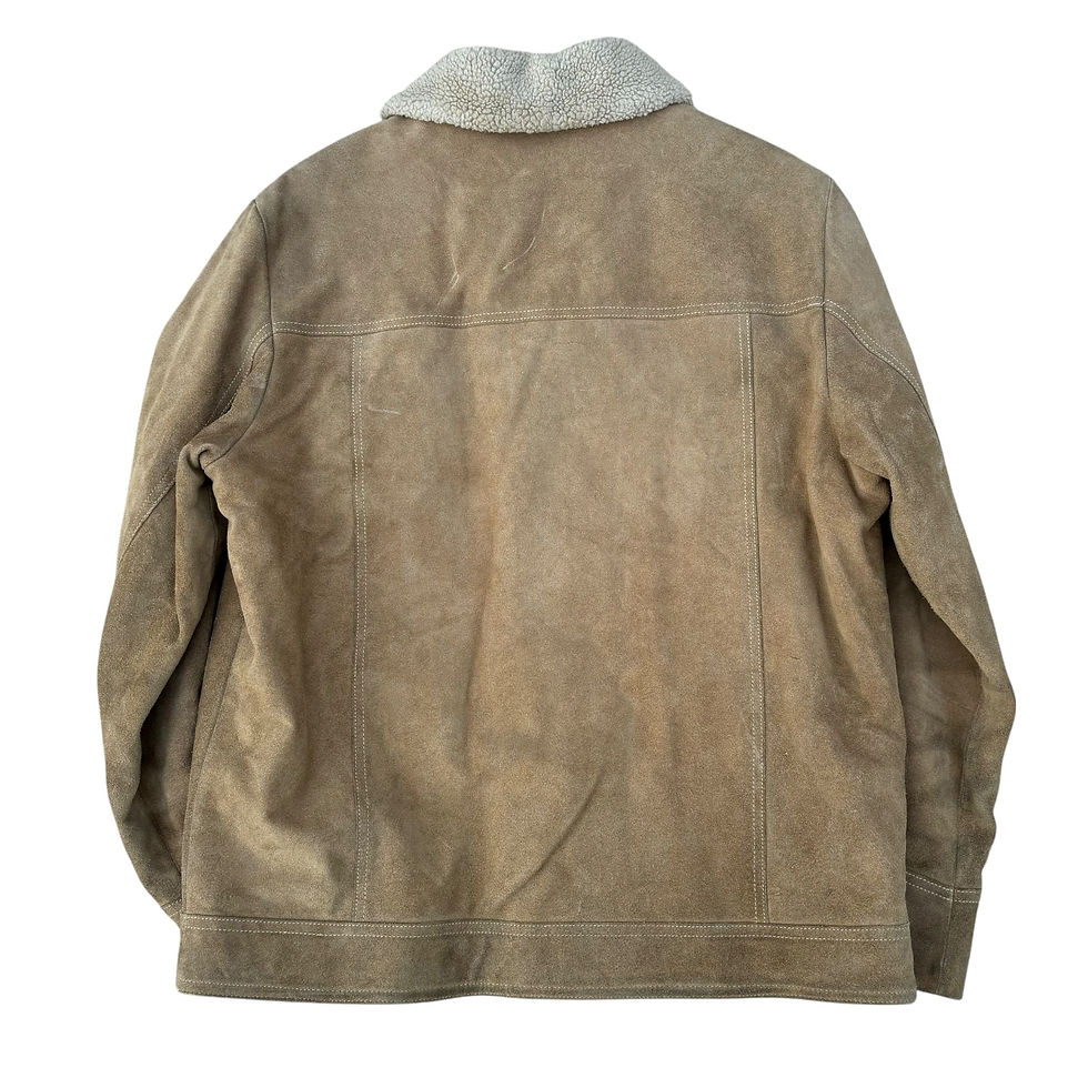 Thumbnail: Y2K American Eagle Suede Trucker Jacket  