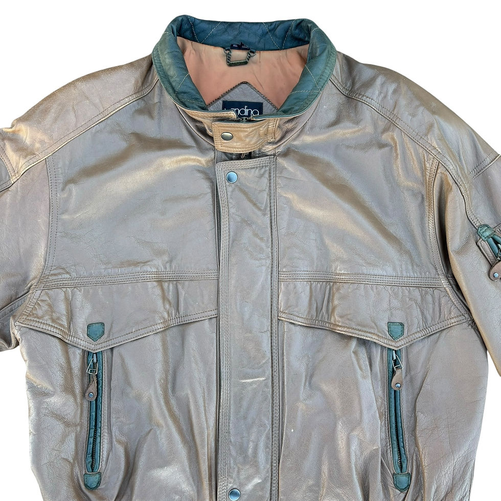 Thumbnail: Two Tone Leather Bomber 