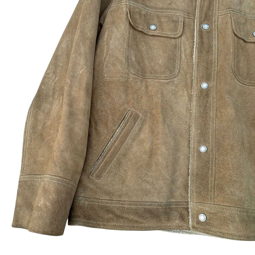 Thumbnail: Y2K American Eagle Suede Trucker Jacket  