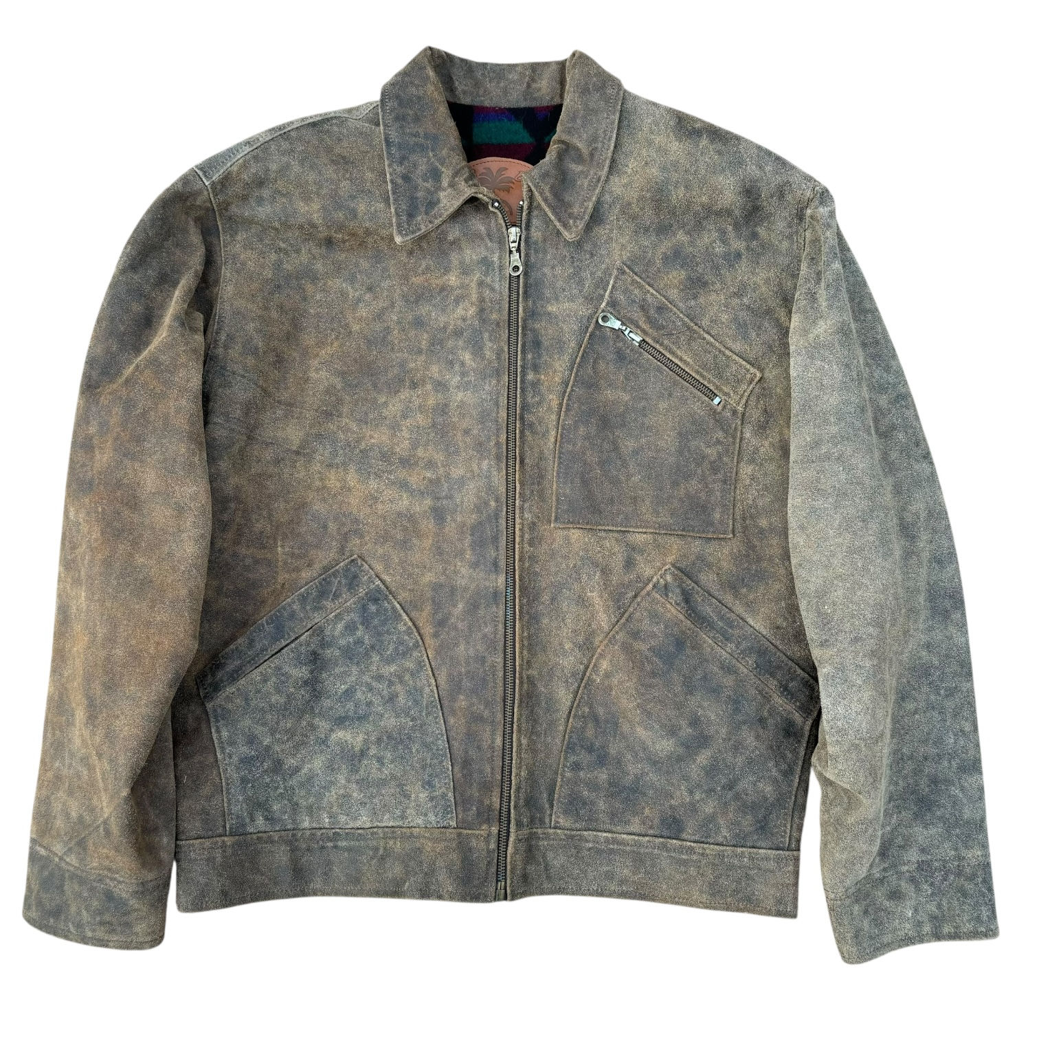 1990s Suede Trucker Jacket With Lining