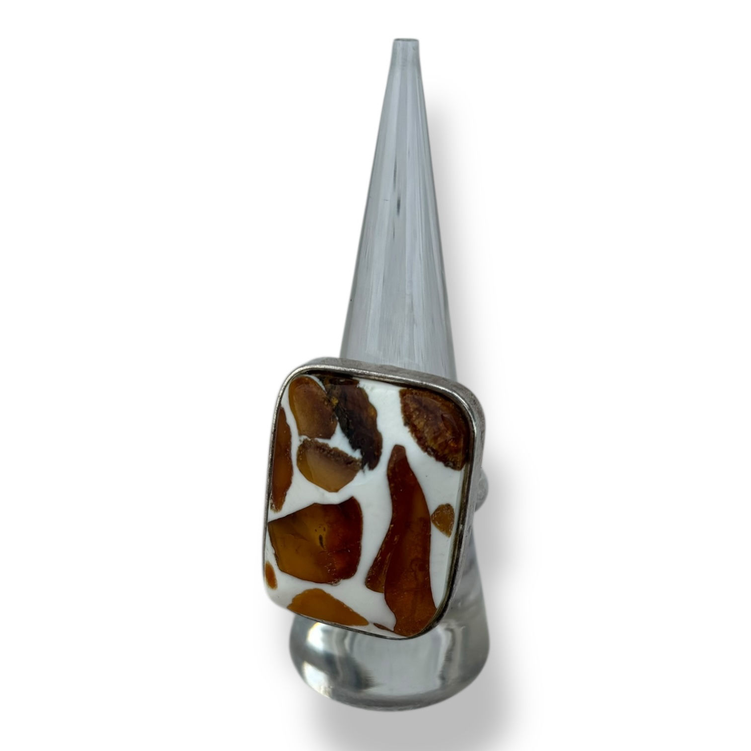 Amber Patchwork Ring