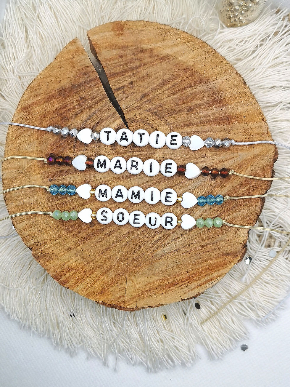 Miniature : Fiole Je/Nous t'ai/t'avons donné la vie... Bracelet nacre à personnaliser 