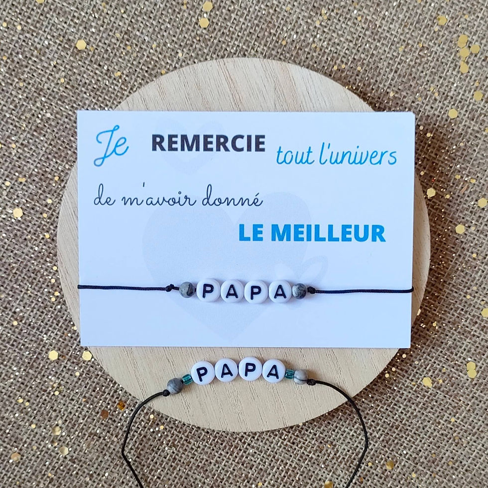 Miniature : Bracelet 1 perle avec son message au choix