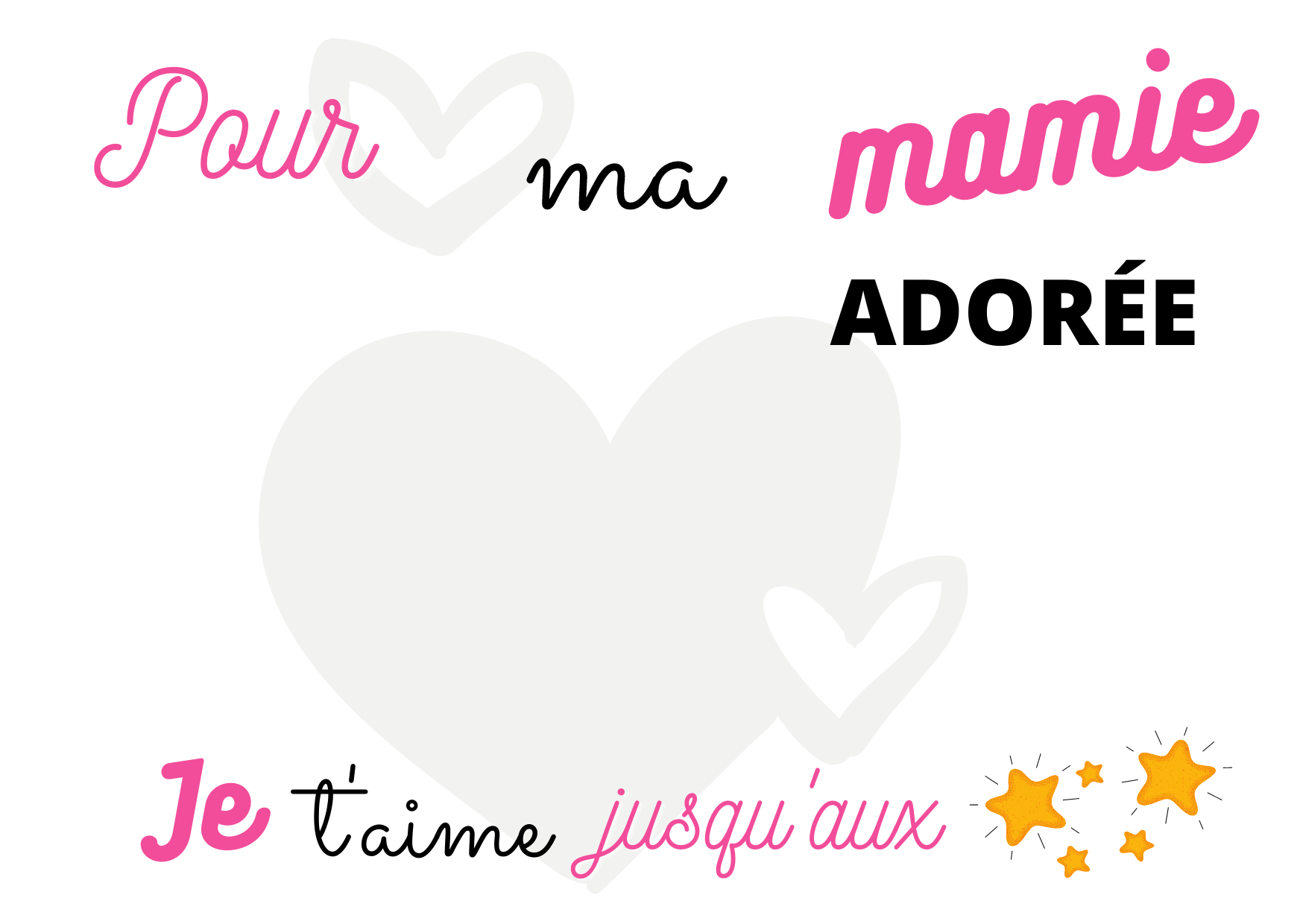 Carte Pour ma/notre mamie