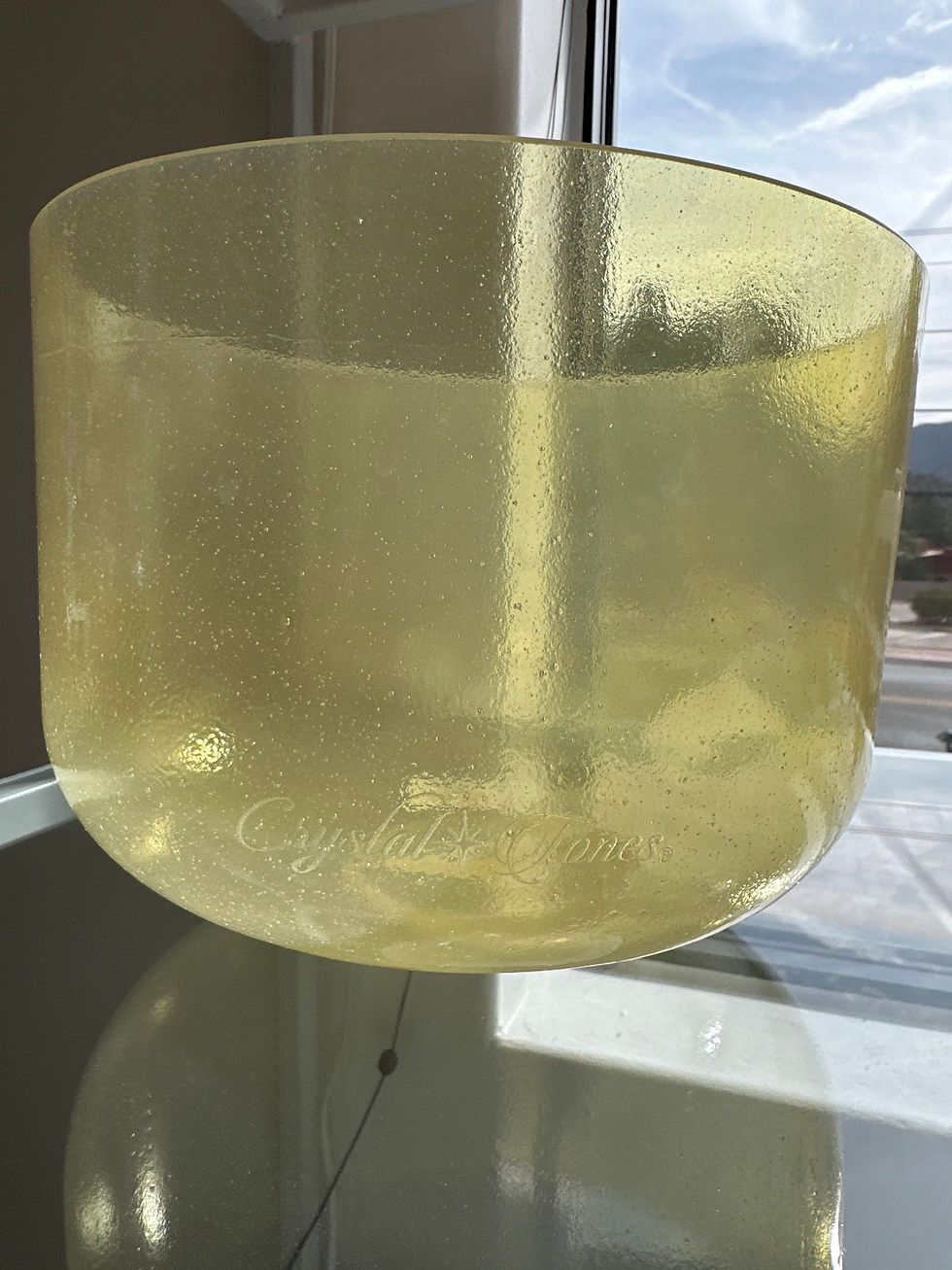 10" G#+5 Citrine W/ Small etched Dolphins 140485