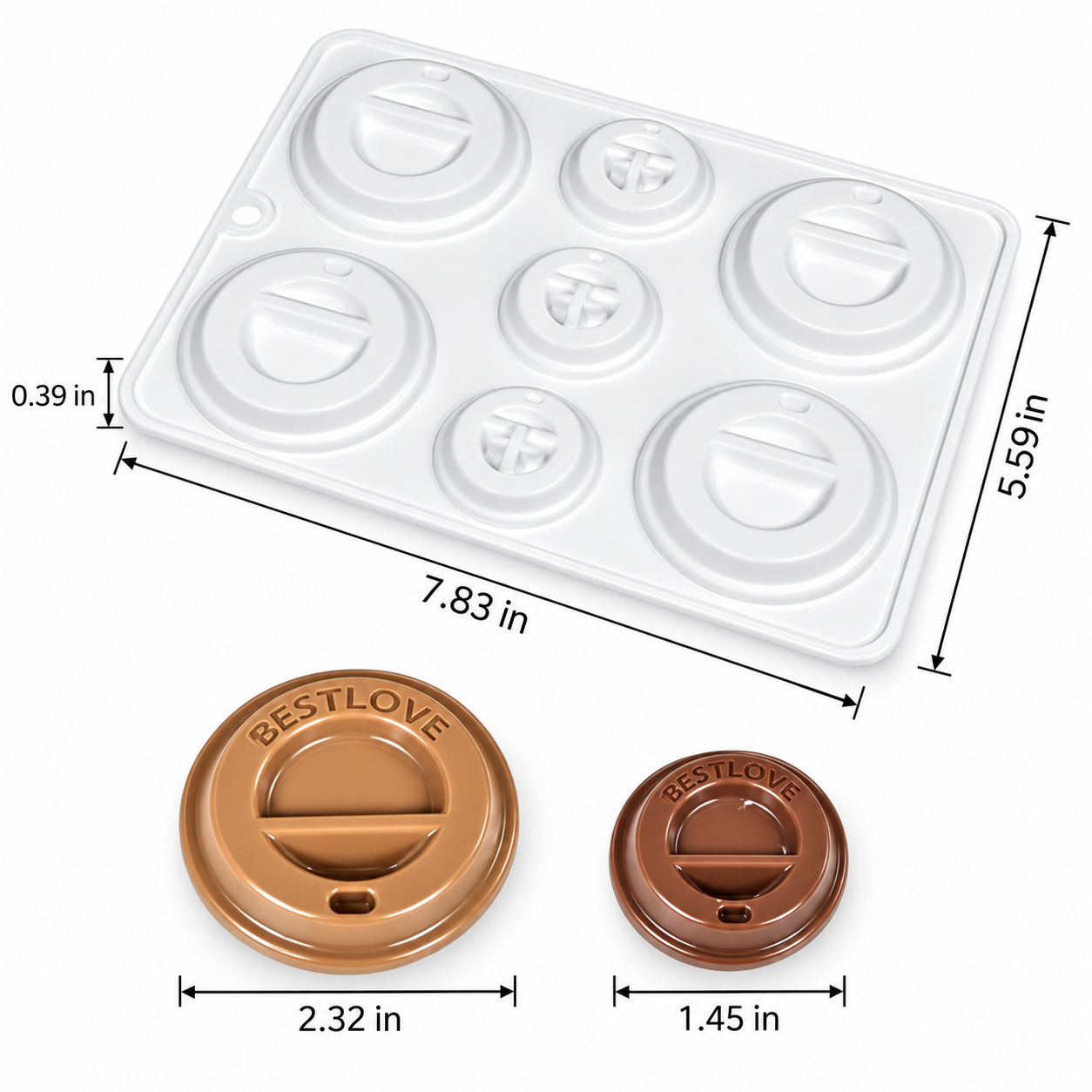 Latte 2 Piece Silicone Mold
