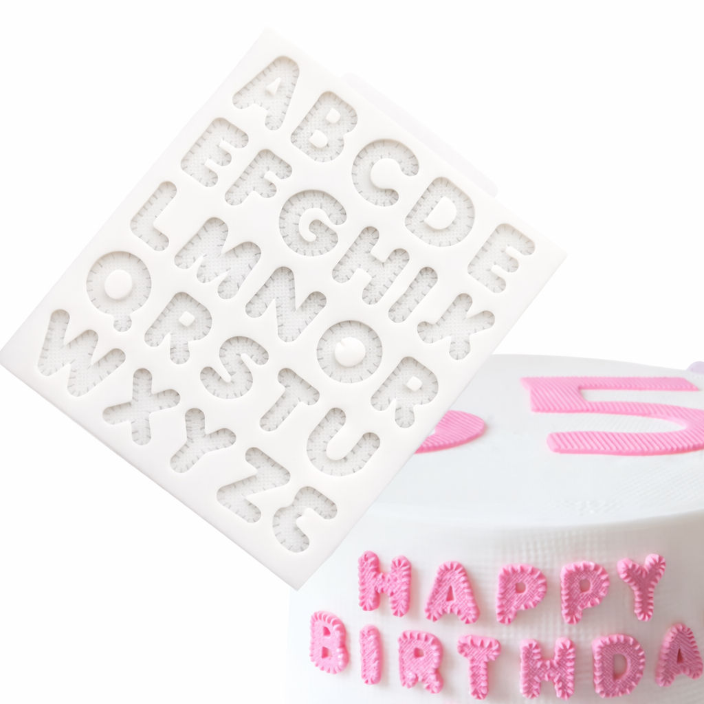 Stitches Alphabet Silicone Mold