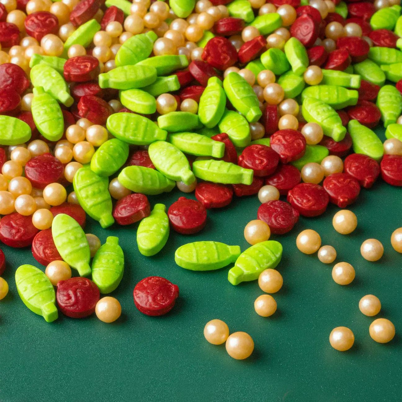 Christmas Ornaments Candy Shape Sprinkles