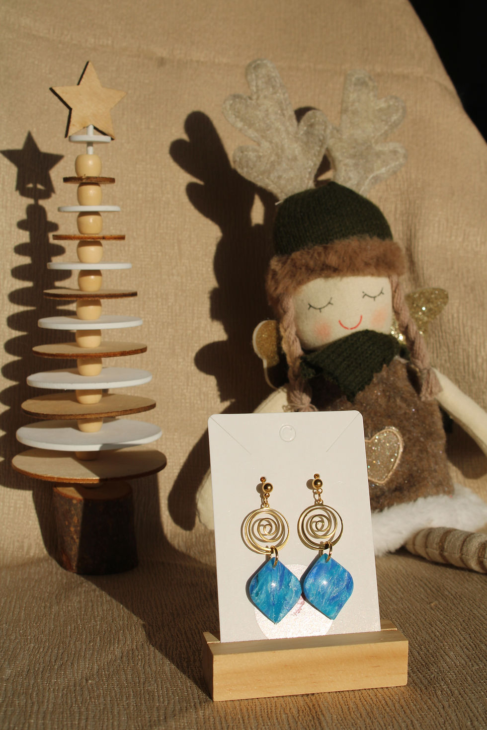 Miniature : Losange spirale bleu reflet