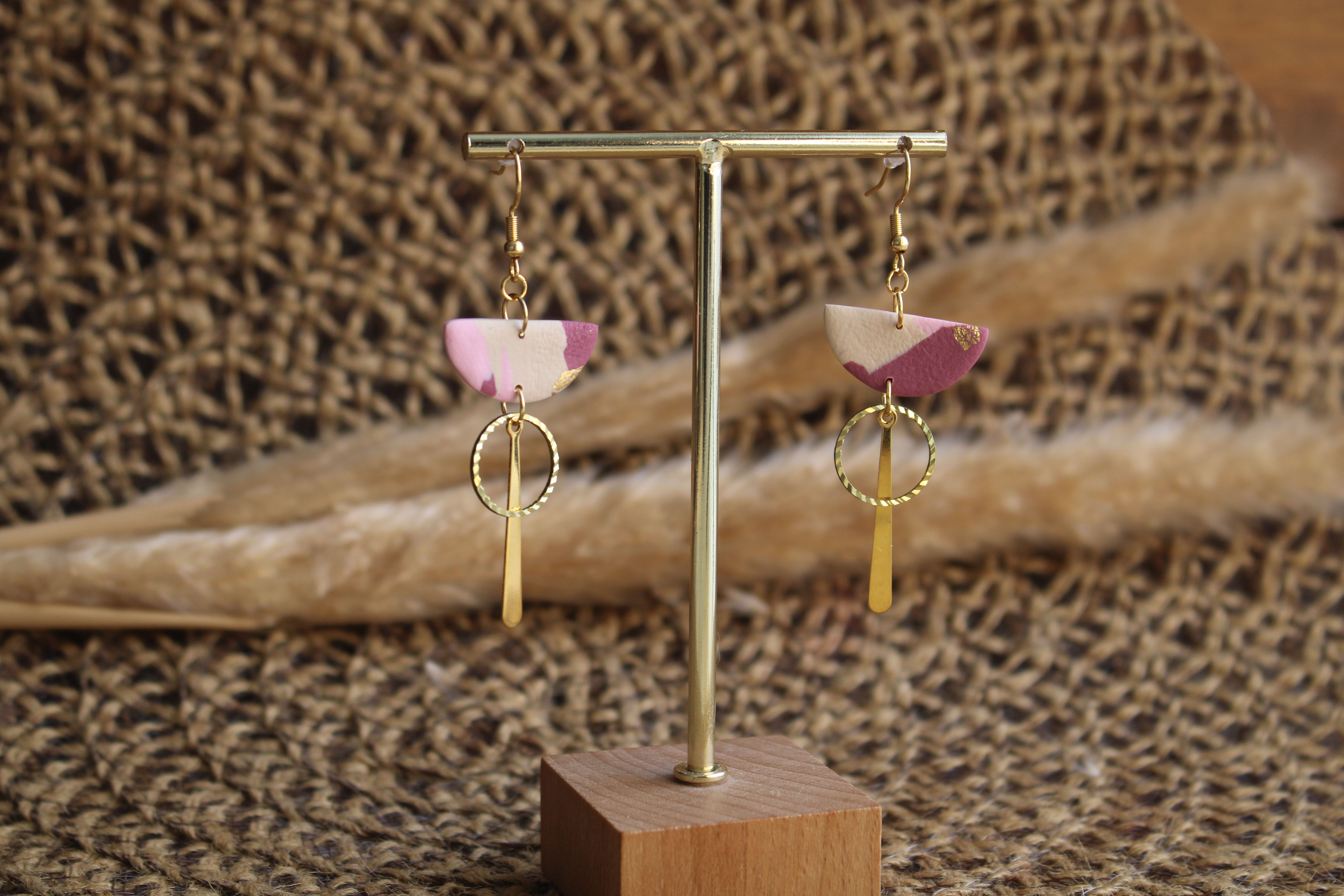 Demi-cercle douceur rose