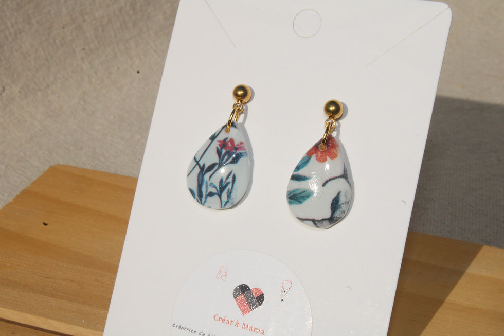 Goutte eau fleurie vert or