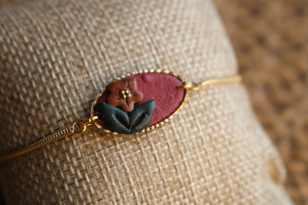 Bracelet rouge brique