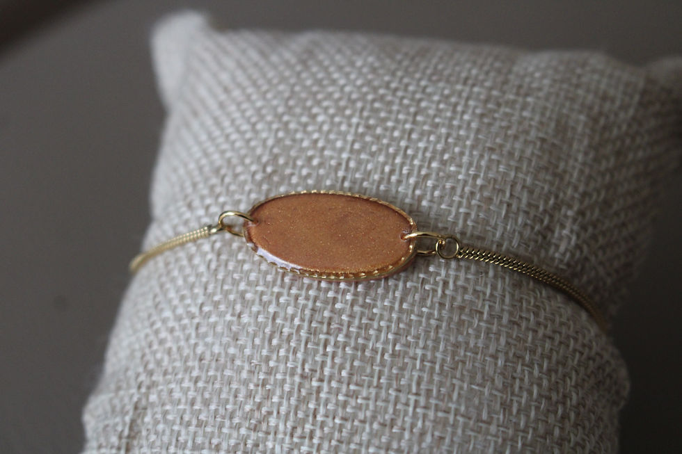 Bracelet orange doré