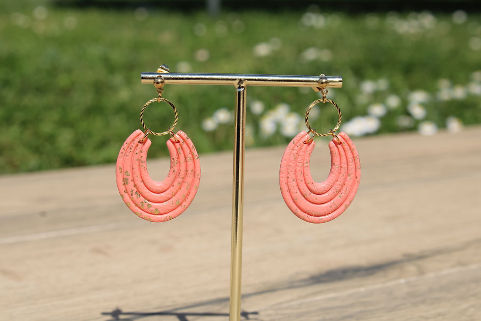 Miniature : Cercle bleu/corail électrique