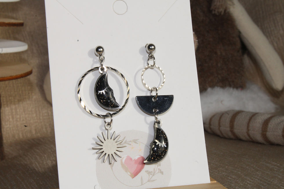 Asymétrique argenté noir