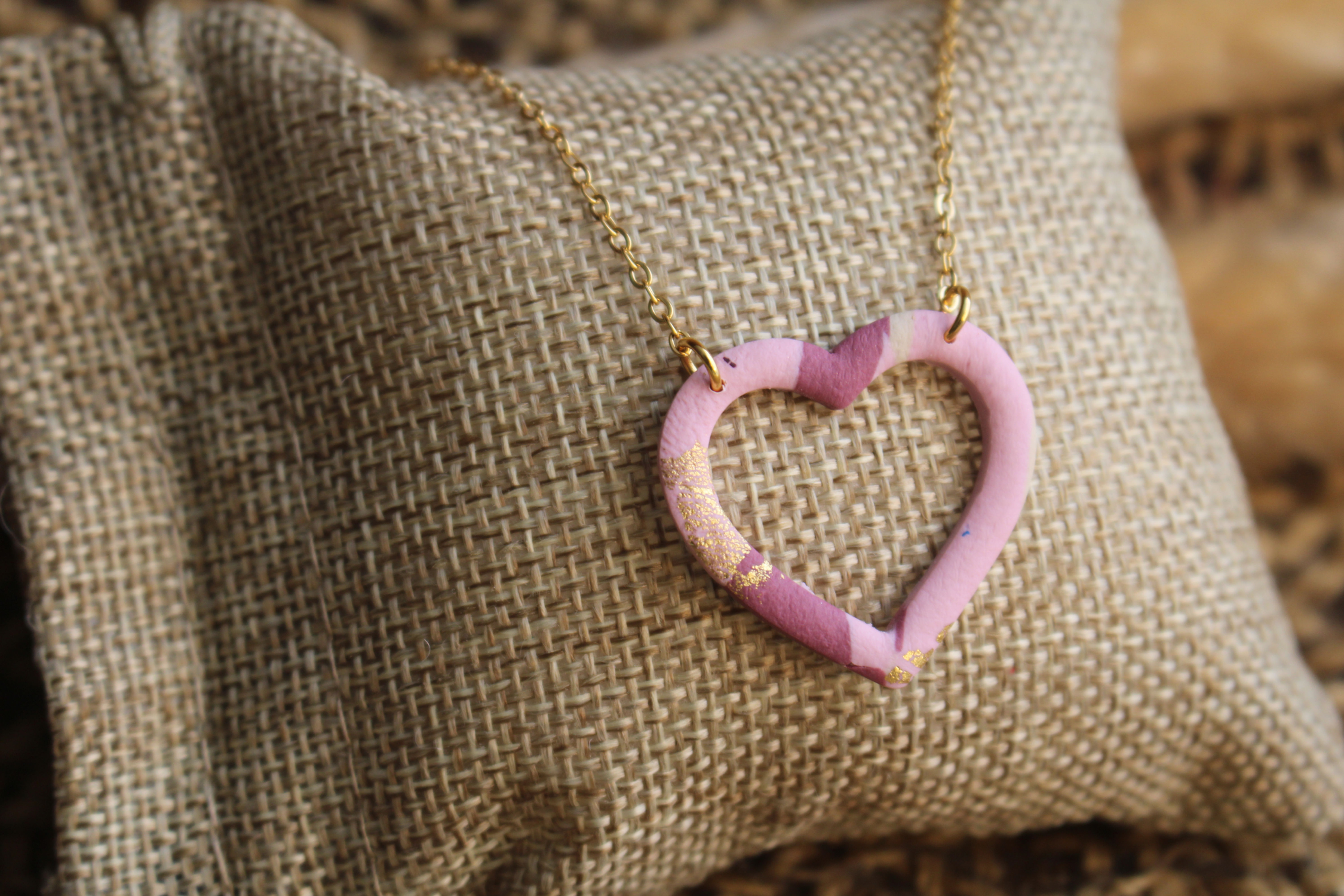 Collier douceur rose