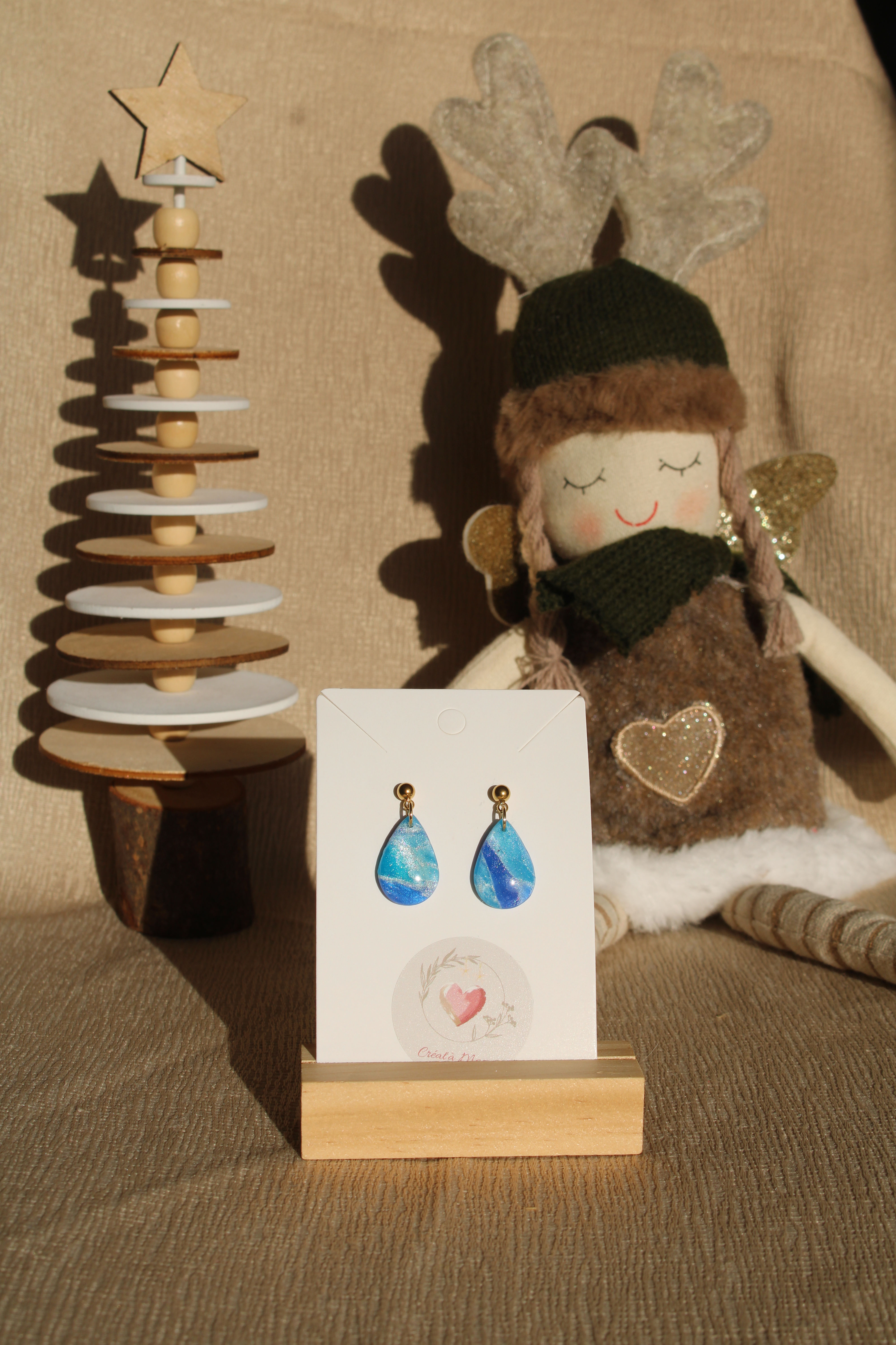 Goutte eau bleu reflet