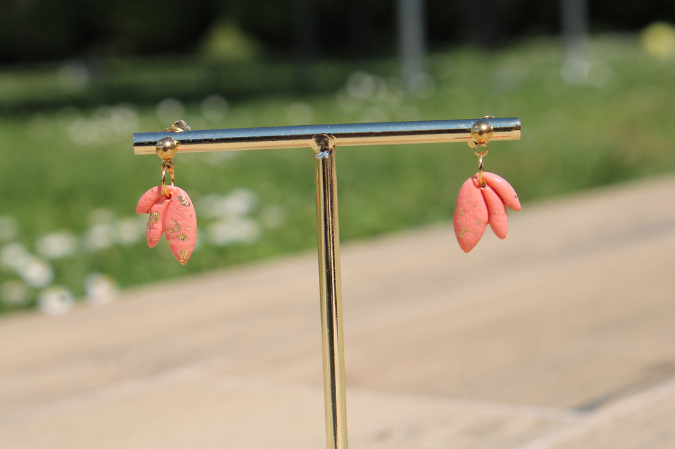 Miniature : Petite feuille bleu/corail électrique