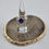 Thumbnail: 14K White Gold Ring with Round Diamonds and Oval Sapphire