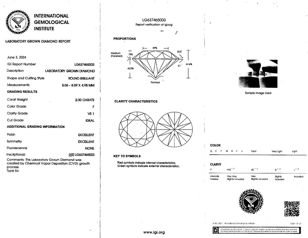 Thumbnail: IGI CERTIFIED 14K WHITE GOLD STUD SET WITH 4.00 CT T.W. ROUND LAB DIAMOND VS-1