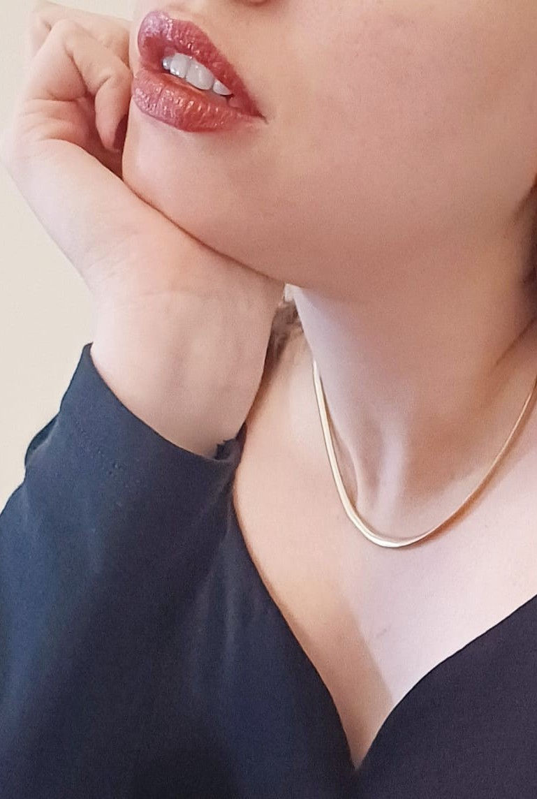 Corrente Choker Banho Ouro