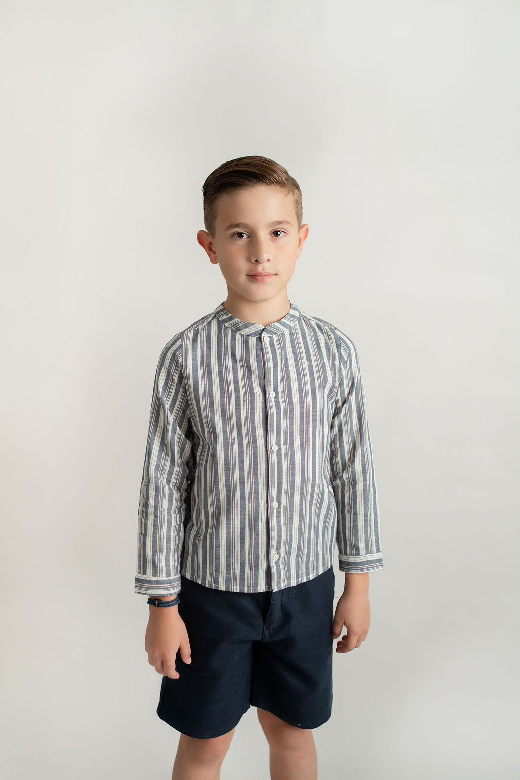 CAMISA AZUL CON RALLAS