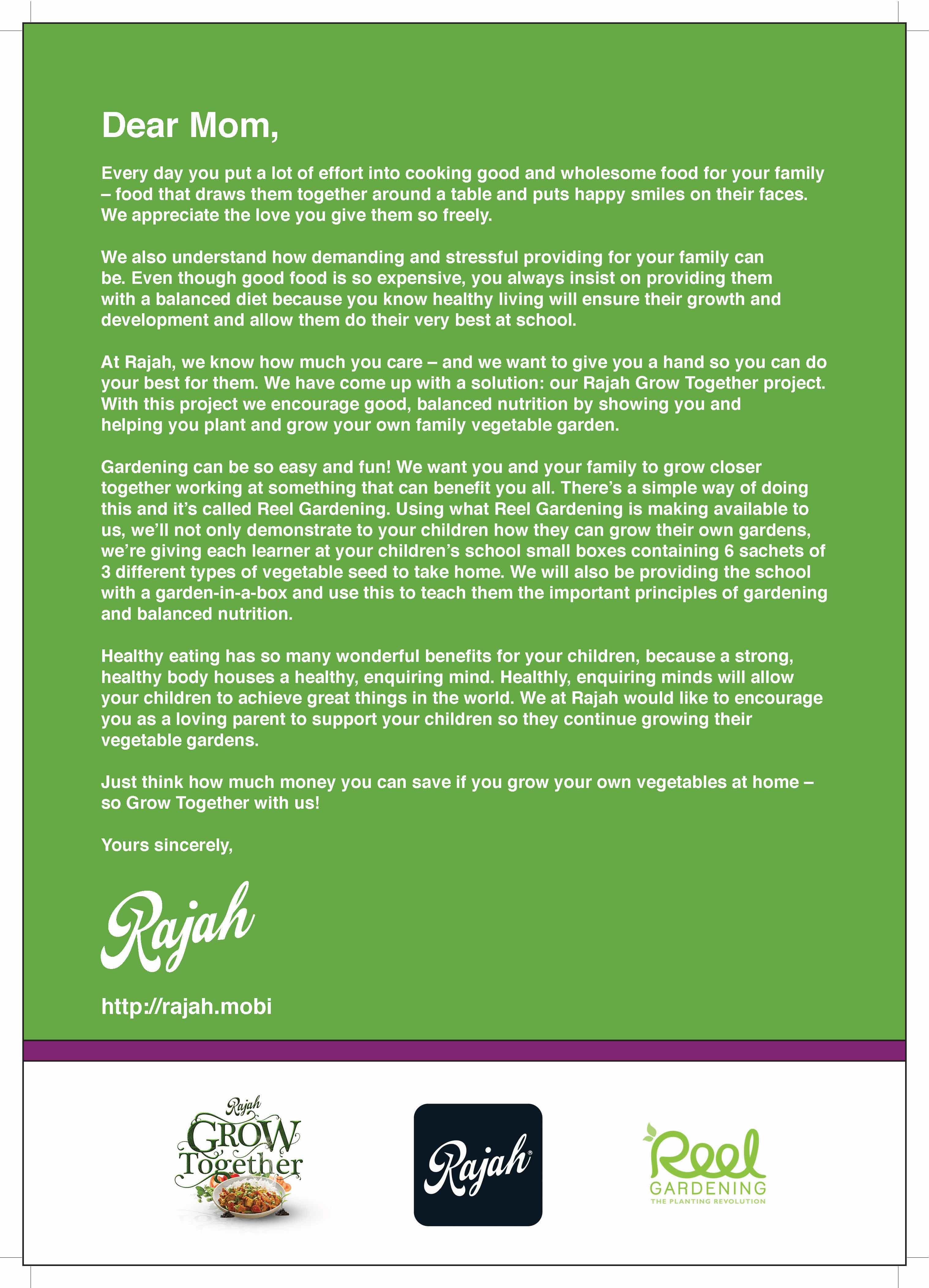 RAJAH: Letter to Mom - Page 1