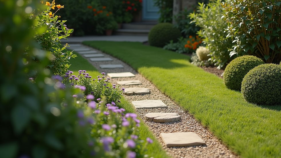 High angle view of a serene garden space for a pet's final resting place
