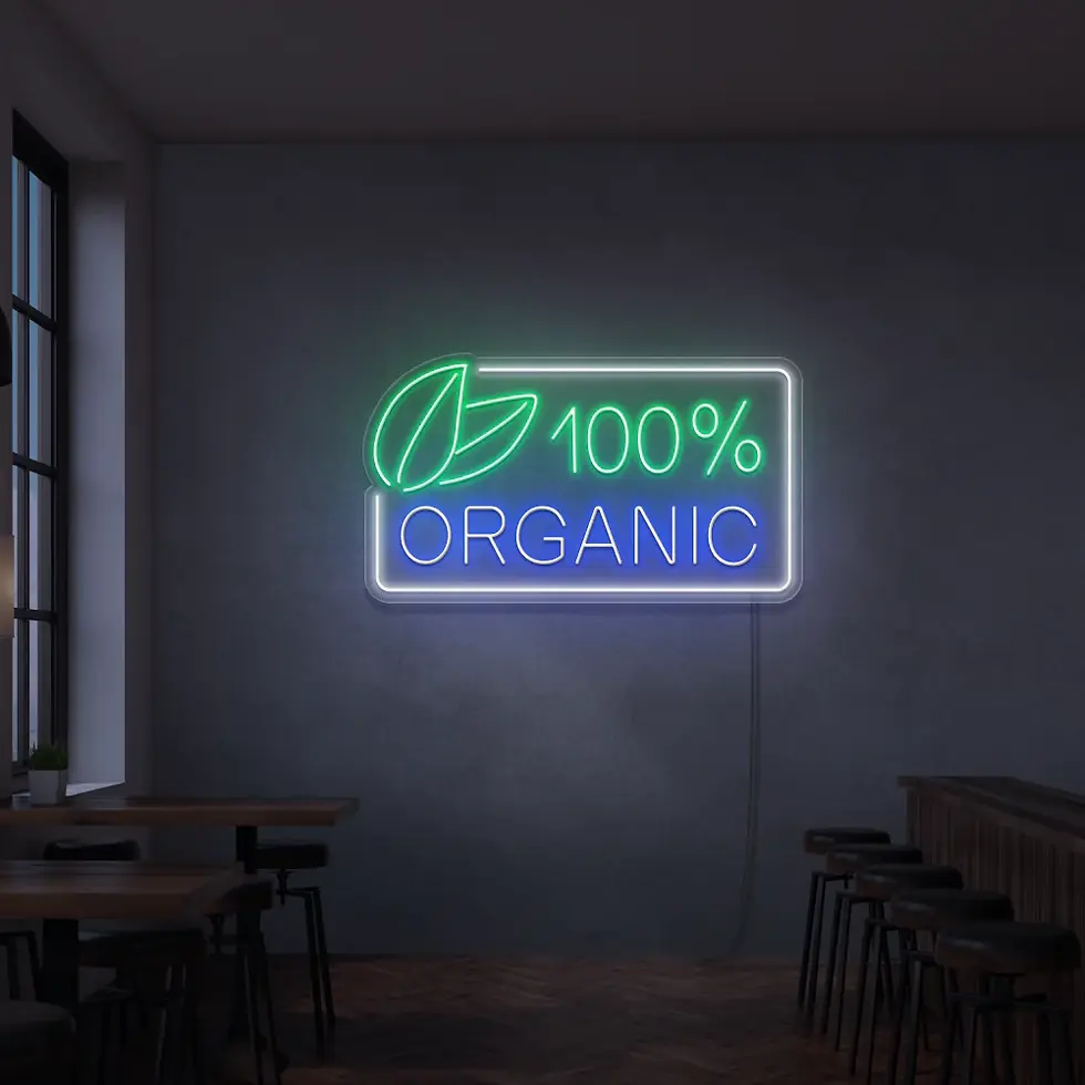 Enseigne Néon 100% Organic